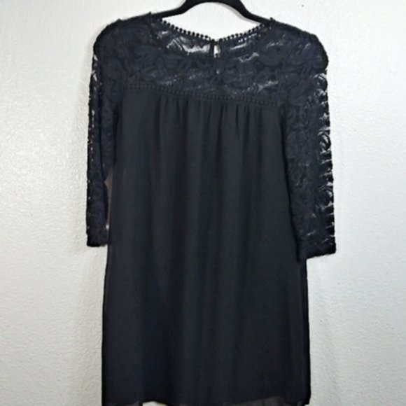 Shift Career Party Dress Black Lace - Picture 1 of 7
